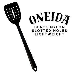 Oneida Black Nylon Slotted Spatula